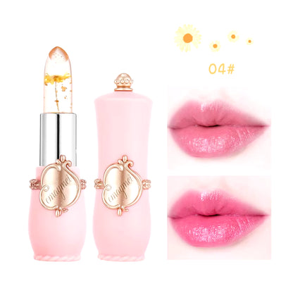 6-Color Transparent Moisturizing Jelly Color Changing Lipstick Temperature Changing Flower Lipstick