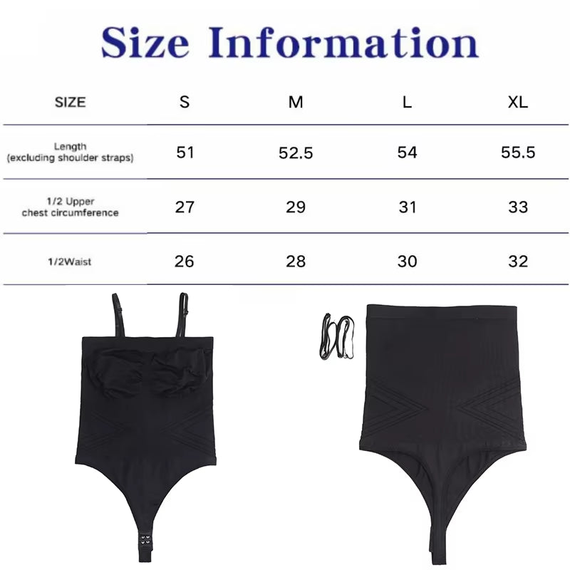 Women Strapless Bodysuit Ribbed One Piece Thong Shapewear off Shoulder Tops Leotard Removable Straps Tummy Control Body Shaper