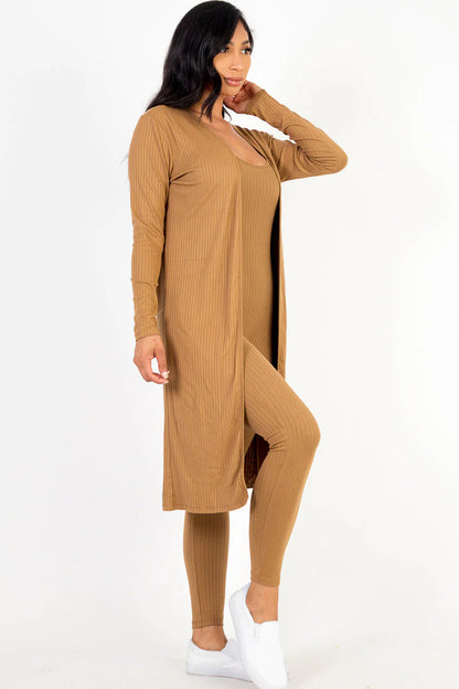 Ribbed Cardigan & Jumpsuit Set (CAPELLA)